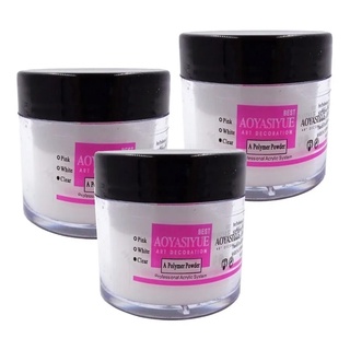 Kit C/ 3 Potinhos Po Acrilico Po Acrílico Glitter Pó Unhas