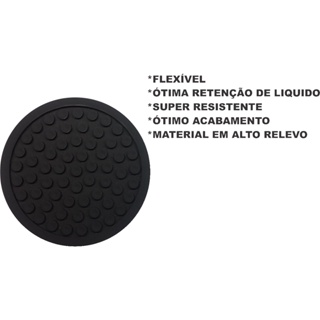 Kit 6 Porta Copos 10cm Redondo Alto Relevo Emborrachado Retem o Liquido em Oferta na Shopee