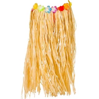 1 Saia Havaiana Bege com flores 60cm (YDH-8761A) CARNAVAL