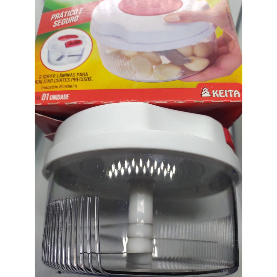 Mini processador manual de alimentos. Triturador, picador e cortador de temperos