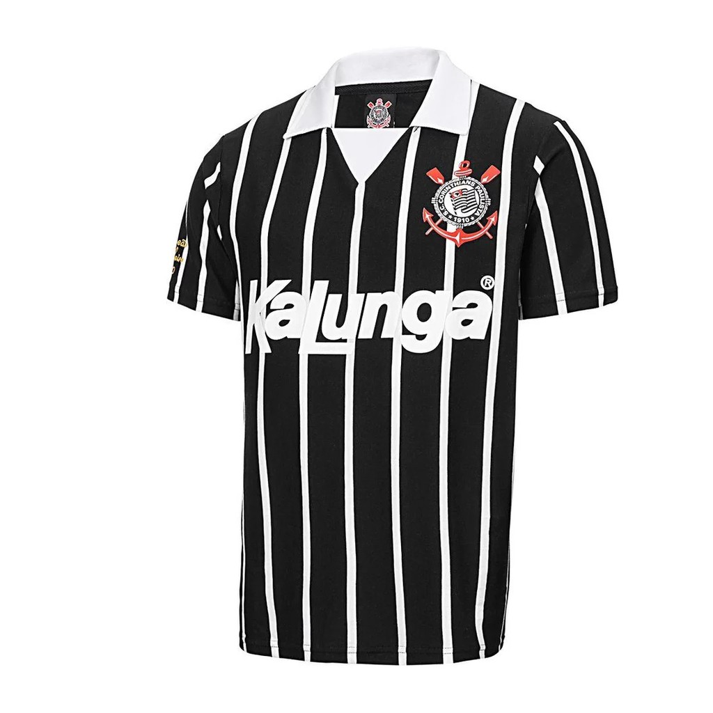 Camisa Retrô Corinthians Kalunga Preta