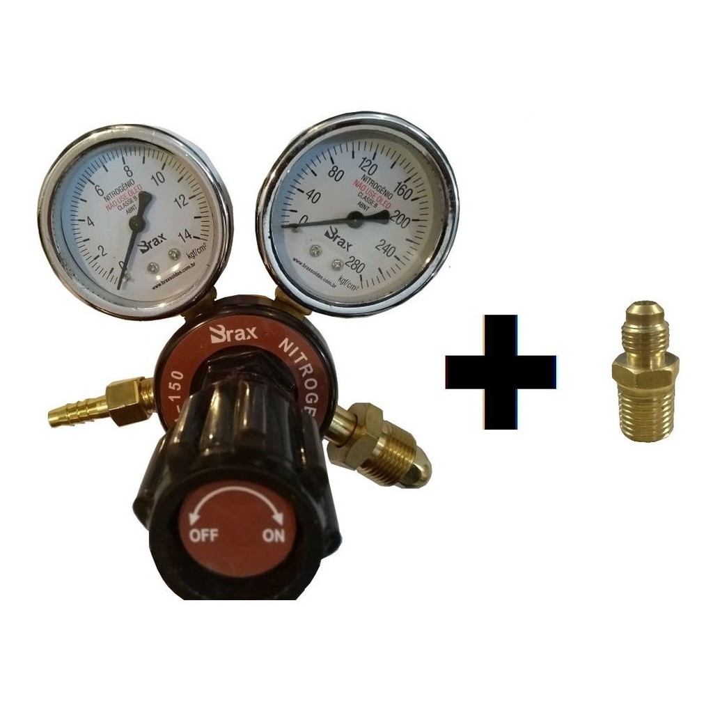 Manômetro Regulador De Pressão Nitrogênio+adaptdor Manifould