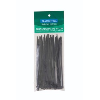 Abraçadeira de Nylon 150x3,4mm com 30 Unidades 57530/165 Tramontina Preta