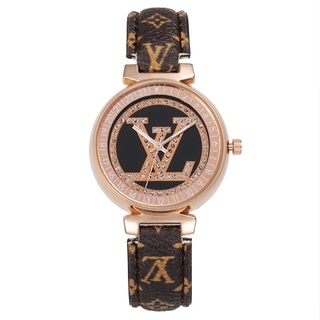 lv Relógio De Quartzo Feminino Casual Com Pulseira Simples