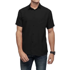Camisa Social Masculina Manga Curta Com Bolso Blusa Camiseta Luxo