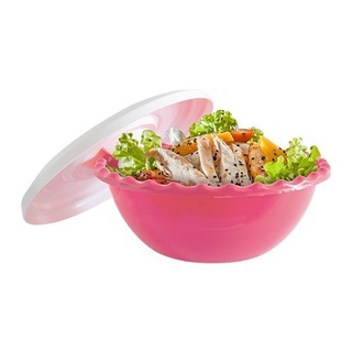 Saladeira Pote com Tampa 2,6 litros - Plástico Cor: Sortida