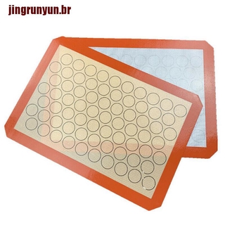 (Jingrunyun) Tapete De Silicone Antiaderente Para Confeitaria / Massas / Macarons / Bolos