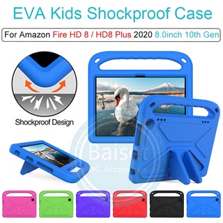 Para Amazon Fire HD 8 HD8 Plus 2022 2020 8.0inch 10th 12th Gen Kids Capa De Suporte À Prova De Choque Eva