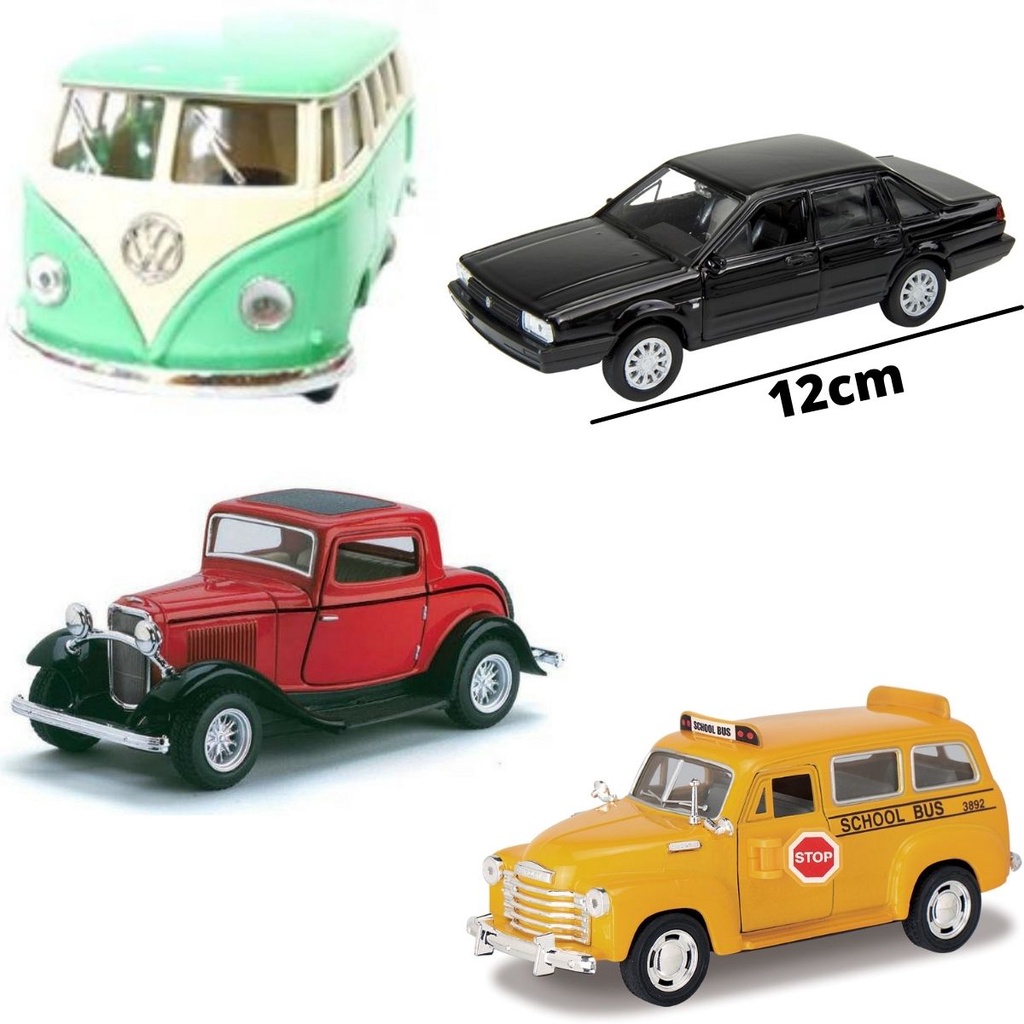 Kit 4 Miniatura Carrinho de Coleção de Ferro Clássico Nacional ...