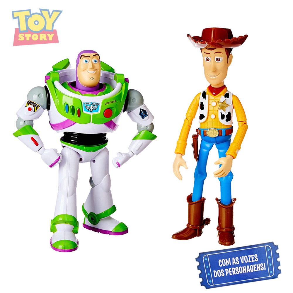 Boneco Buzz Lightyear e Woody Toy Story Brinquedo Infantil | Shopee Brasil