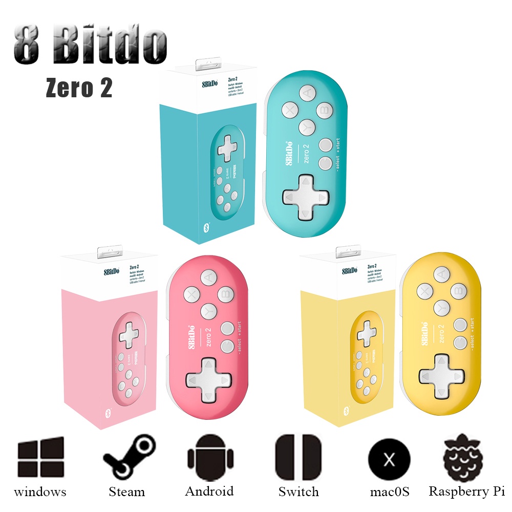 8 8Bitdo Zero 2 Mini Bluetooth Sem Fio Interruptor Gamepad Controlador Joystick Para Nintendo Switch/PC/Telefone/iPAD/TV BOX