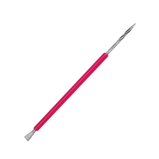 Espátula/Bastão Mista Ísis Cutelaria com silicone rosa