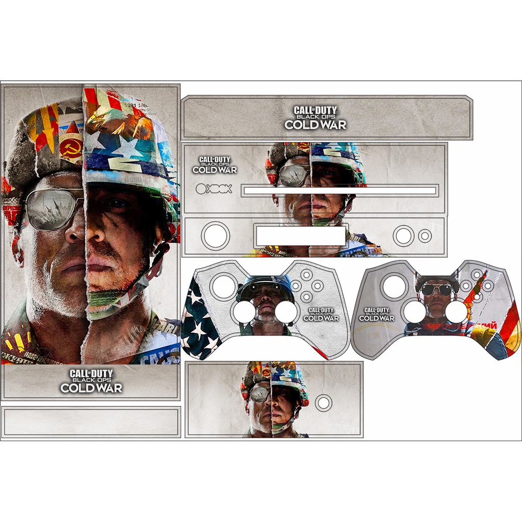 Skin Adesiva Xbox One Fat - Call Of Duty Black OPS Cold War