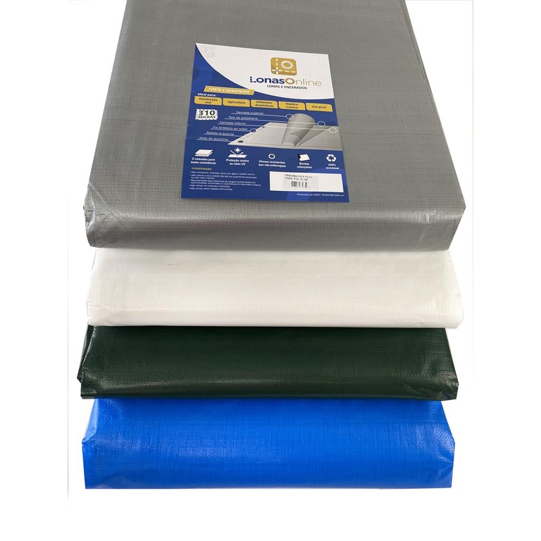 Lona Forte Polietileno 5x2 300 Micras Multiuso Impermeável