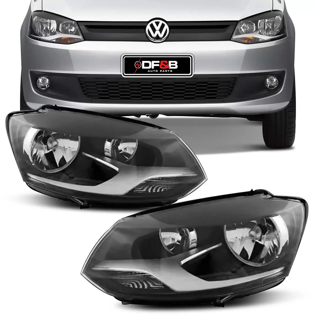 Farol Fox Spacefox 2010 2011 A 2014 Máscara Negra Foco Duplo