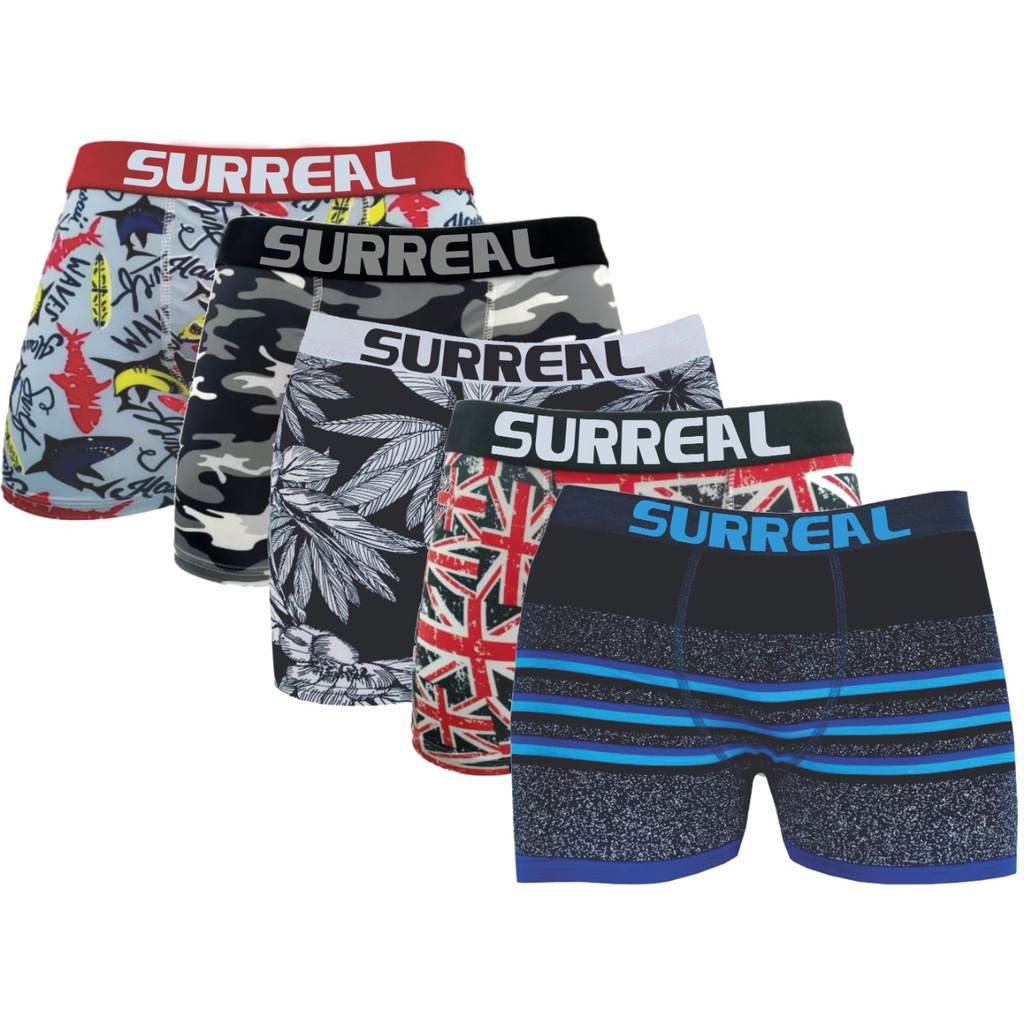 Kit Com 5 Cuecas tamanho JUVENIL Masculino Boxer Microfibra Adolescente