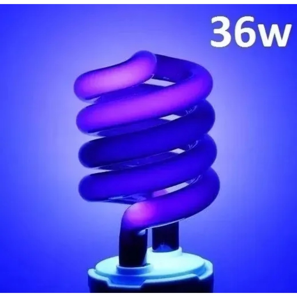 Lâmpada Fluorescente Luz Negra  Roxa 36w 220v E27 Balada Shows