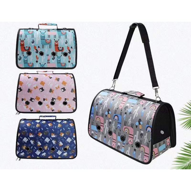 Bolsa Mala Casinha ESTAMPADA Transporte Cachorros Gatos Pet Transporte Cão/gato