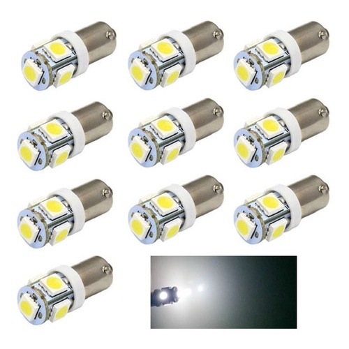 Kit 10 Lampada Ba9s 5 Led 5050 Branca T4w 69 Atacado em Oferta na Shopee