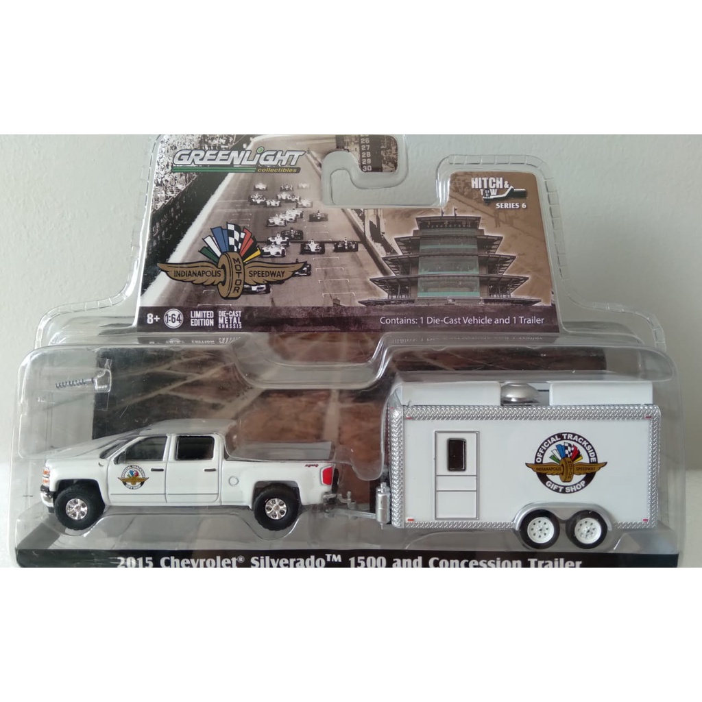 Greenlight '15 Chevrolet Silverado 1500 com trailler