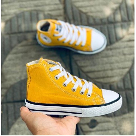 All star amarelo cano best sale alto preço