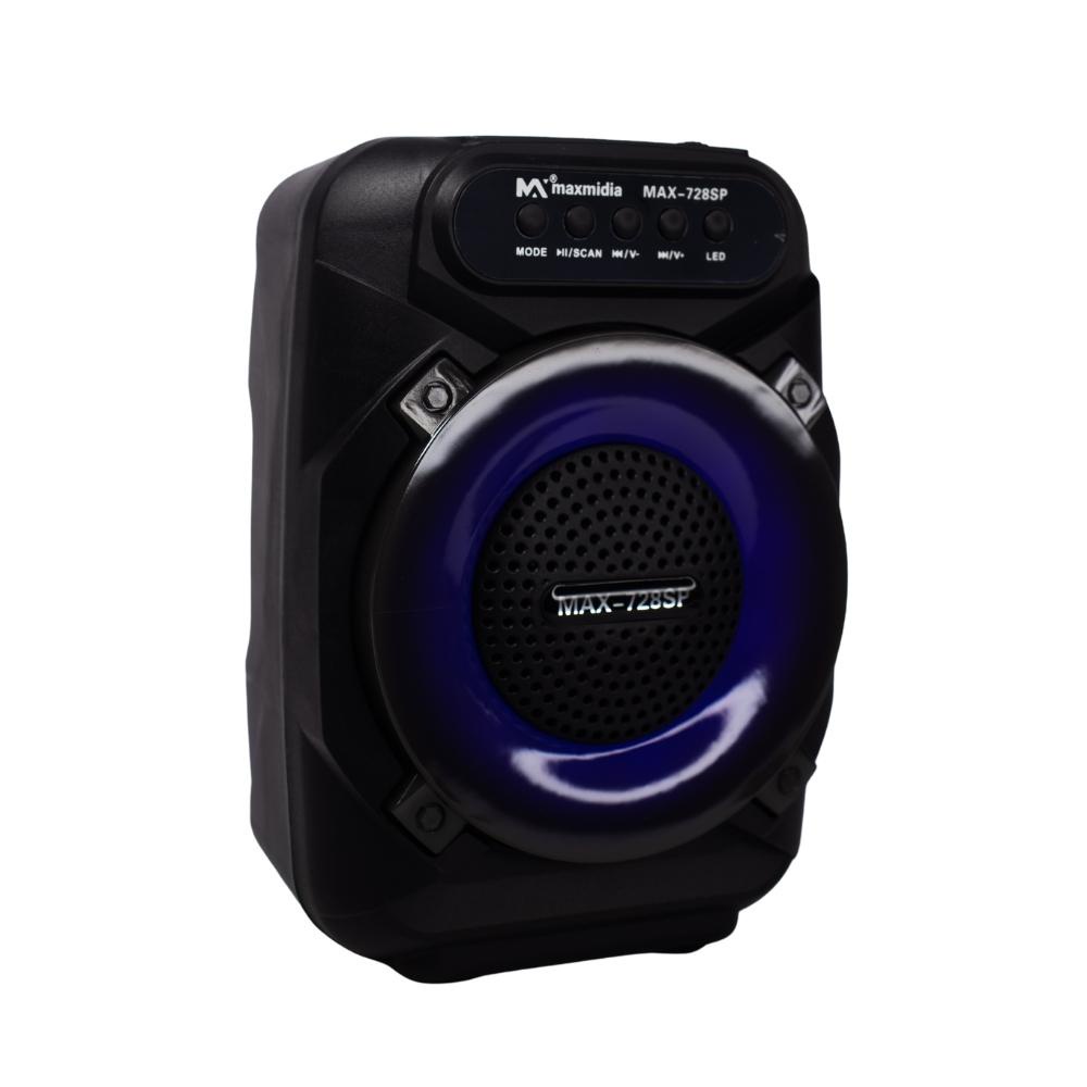 Caixa de Som com Rádio FM MAX-728SP