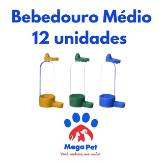 Bebedouro Médio para Pássaros Malha Fina - Pacote com 12 unidades