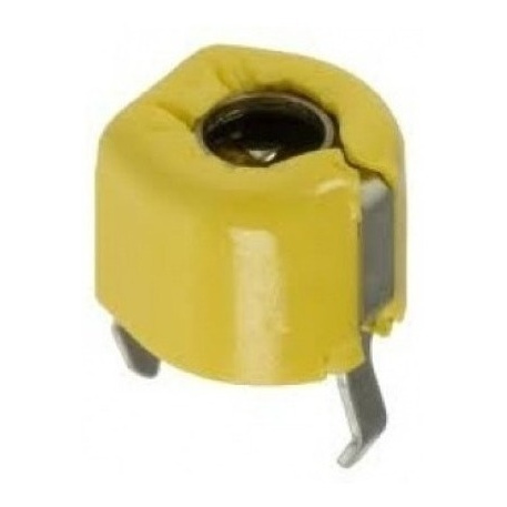 Kit 100 Peças - Capacitor Variável Trimmer Amarelo 40pf