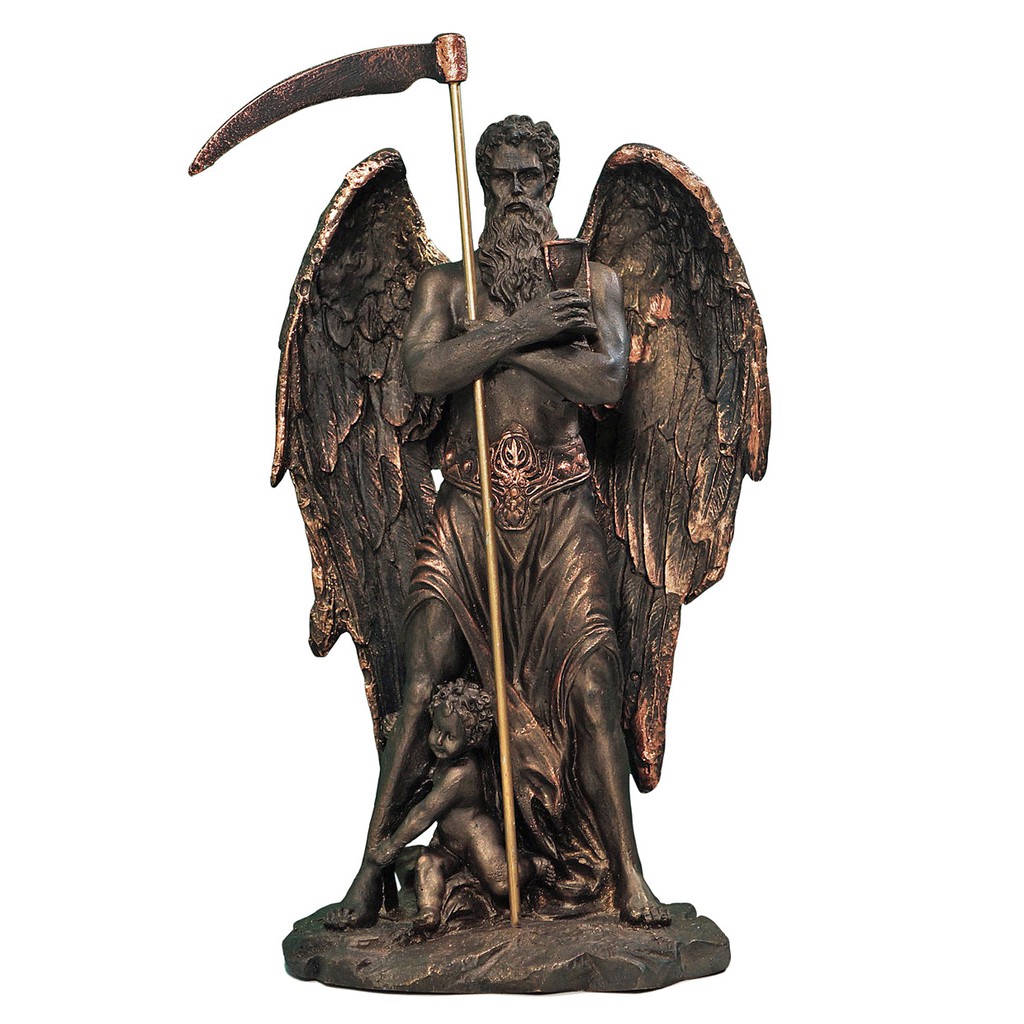 Cronos Deus Grego Do Tempo Estátua Decorativa Resina 24,5 cm