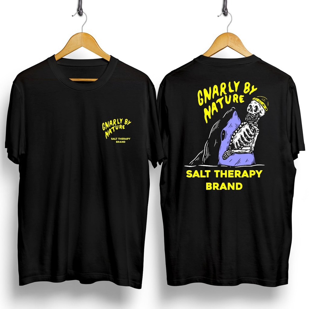 Camiseta Básica Unissex Gnarly By Nature Salt Skull Caveira