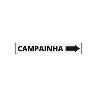 Placa de Sinalização Campainha Seta Direita - 25x05