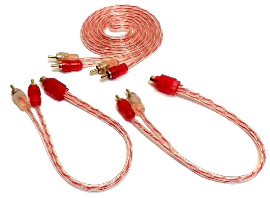Cabo RCA Cristal Som Automotivo Injetado 1,5 Metro e 2Y 2M1F