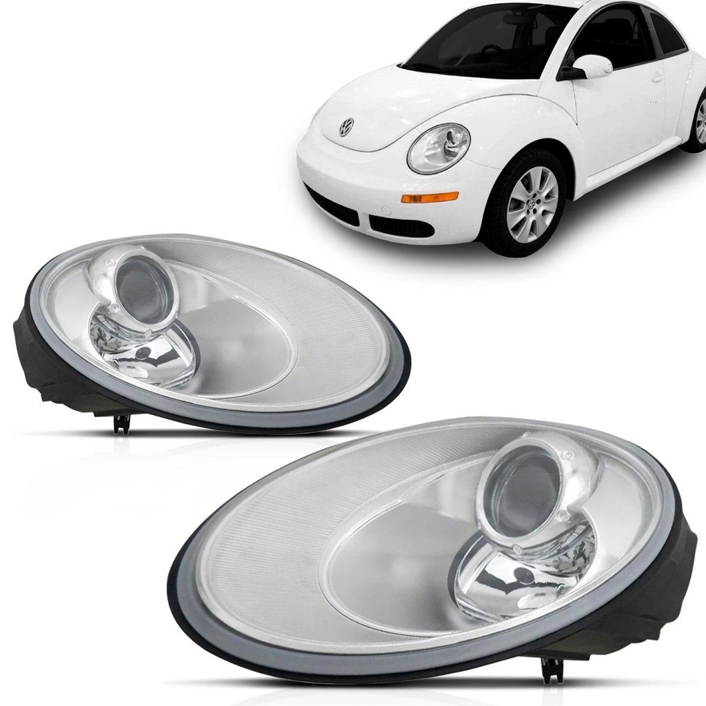 Farol New Beetle 2006 2007 2008 2009 2010 2011 2012 Cromado em Oferta na Shopee