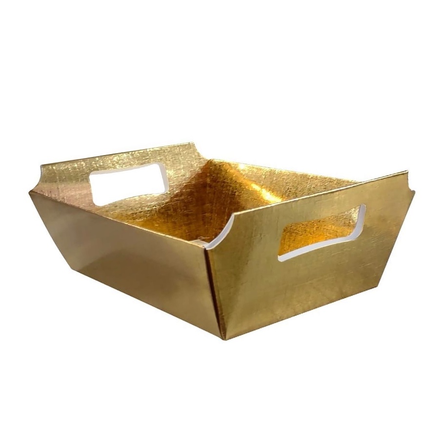 Cesta de Papel M 12,5X17X7cm - Dourado - 10un - ASSK Rizzo
