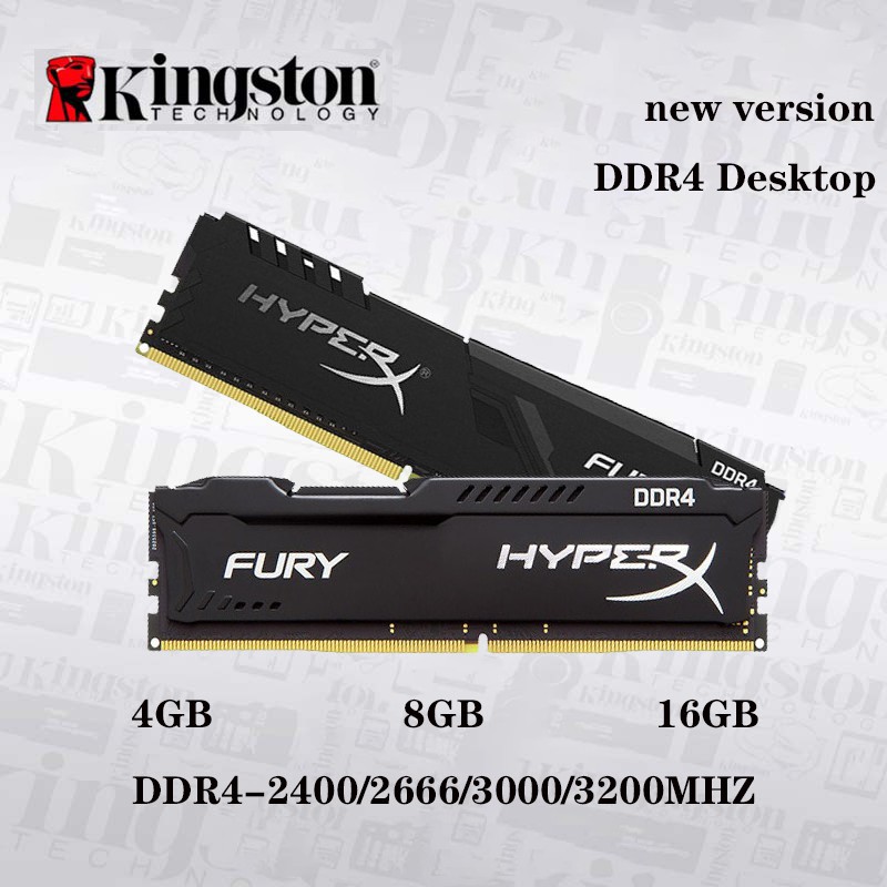 Kingston Hyperx Fury 16gb Gb X2 8 / X1 Ddr4 2666 Mhz 288pin Pc4 21300 S Dimm Ram Mem Ria De Desktop