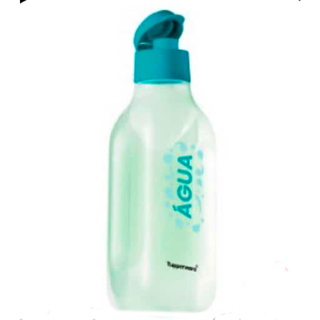 Garrafa Tupperware Eco Tupper Quadrada Plus Agua 1 litro Squeeze Motivacional