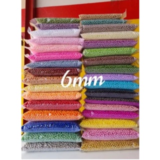 Kit 25 pacotes  pérola 6mm com furo miçanga artesanato las 6mm cada ABS Inteira Com Furo em Oferta na Shopee