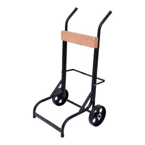 Carrinho Suporte Para Motor De Popa De Ate 30 Hp Com Suporte De Galao Reforçado