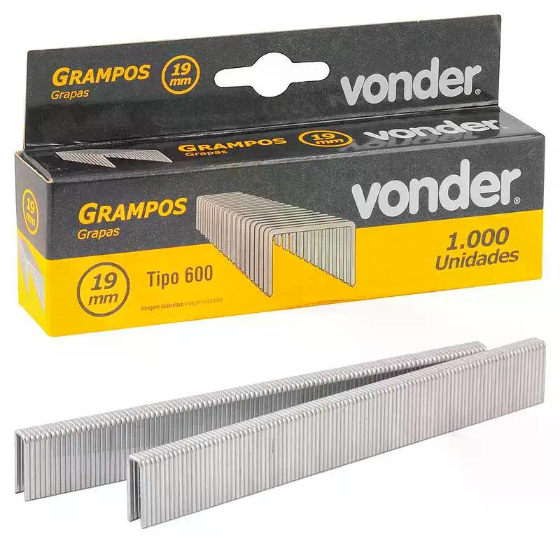 Grampo para Grampeador Pinador 19MM GPE 916 com 1000 Peças VONDER