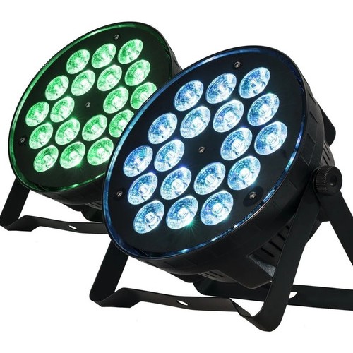 Canhão Refletor 2 unidades Par Led Slim 18 Leds  Rgbw Quadriled