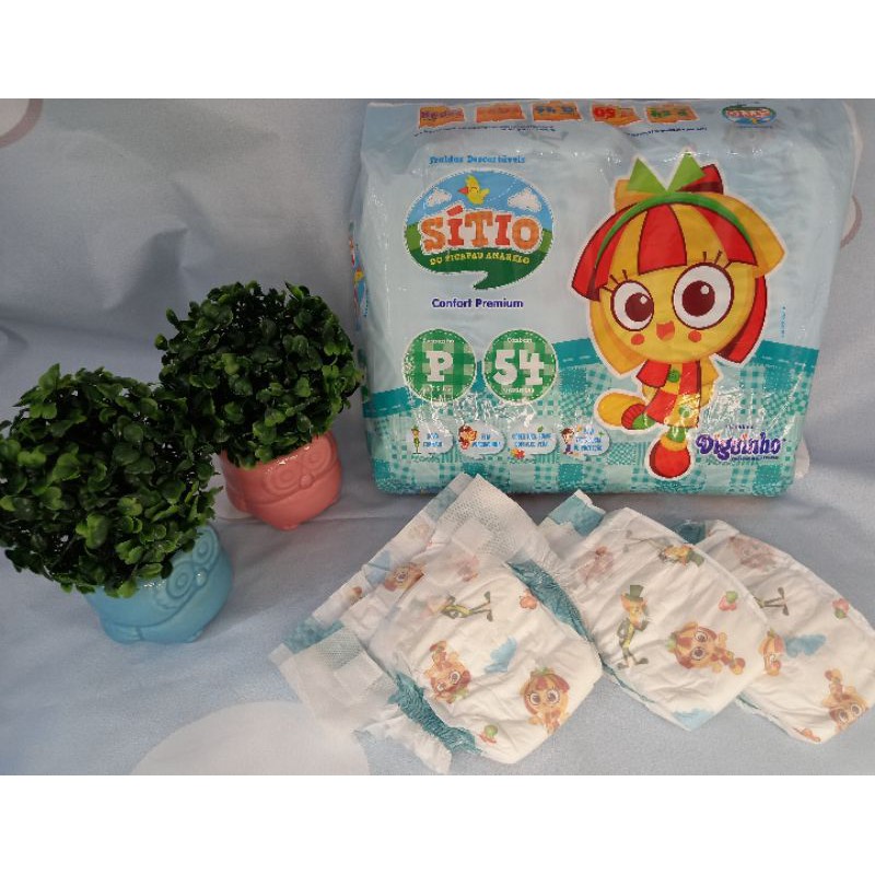 Fralda Descartavel Sitio do Pica Pau Amarelo Dia e Noite Tamanho P segura muito XIXI Shopee Brasil