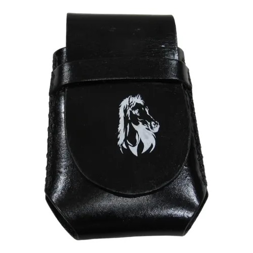 Capinha Preta Para Celular E Smartphone De Couro Personalizada Em Cavalinho