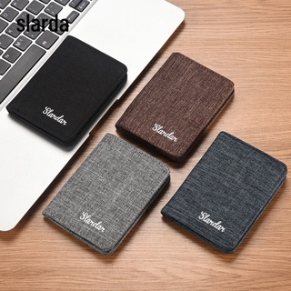 Carteira de lona Carteira masculina de estudante curta Ultra-Thin Unique Wallet Simples Pode Segurar Carteira de Motorista Cartão Multi-Cartão