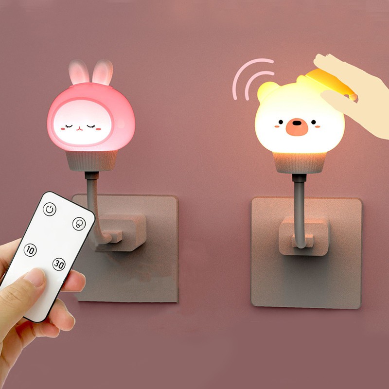 Lâmpada de controle remoto portátil usb led luz noturna - Home & Living