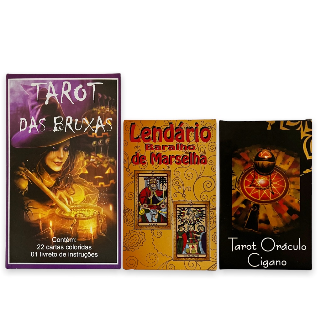 Kit 3 Tarot Baralhos Bruxas Marselha E Cigano Promoção