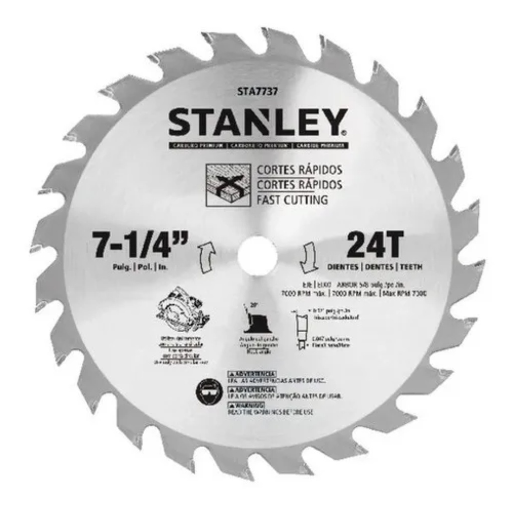 SERRA CIRCULAR 7.1/4" 24 DENTES STA7737 STANLEY em Oferta na Shopee