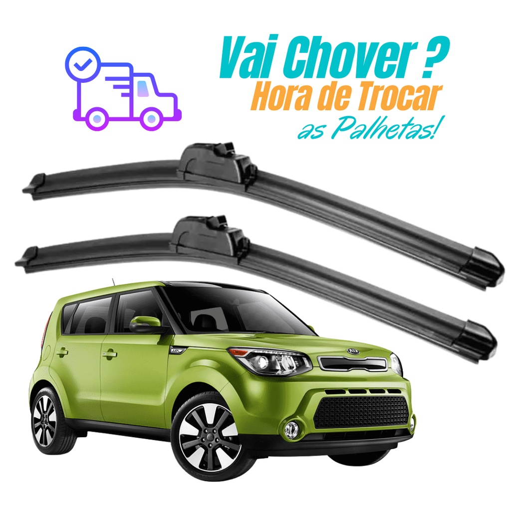 Par de Palhetas para Limpador de Parabrisa Dianteiro para Kia Soul 2009 2010 2011 2012 2013 2014 em Oferta na Shopee