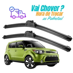 Par de Palhetas para Limpador de Parabrisa Dianteiro para Kia Soul 2009 2010 2011 2012 2013 2014