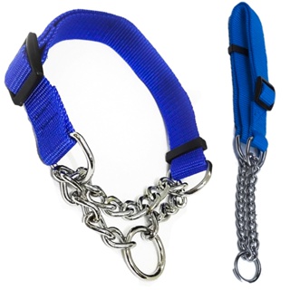 Coleira Caes Guia Ajustavel Cachorro Corrente Semi Enforcadora Elo Torcido Pet Cao Passeio Rua em Oferta na Shopee