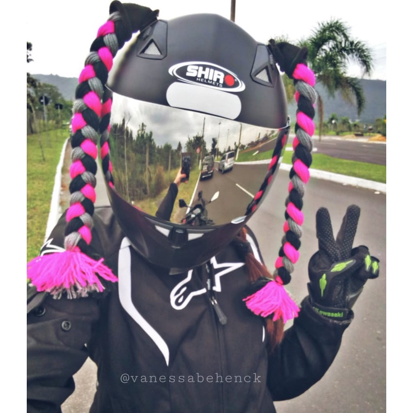 Par de tranças para capacete removível